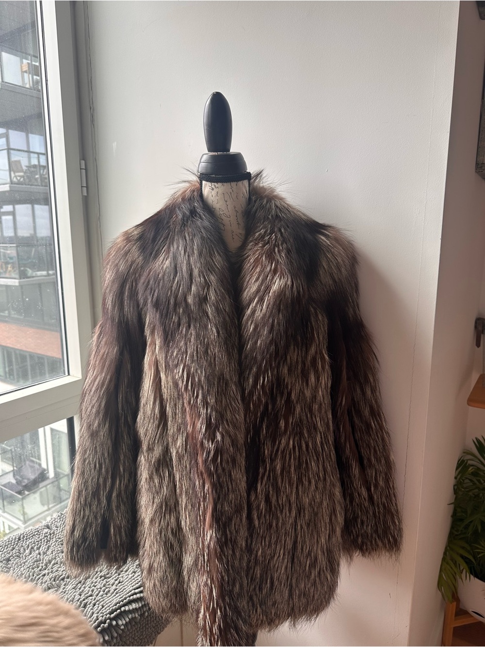 Genuine Fox fur coat in excellent condition